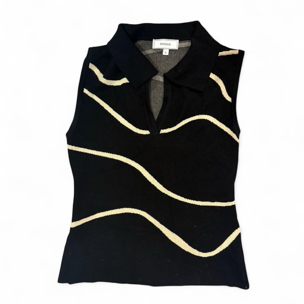 Rihoas wavy striped top size s